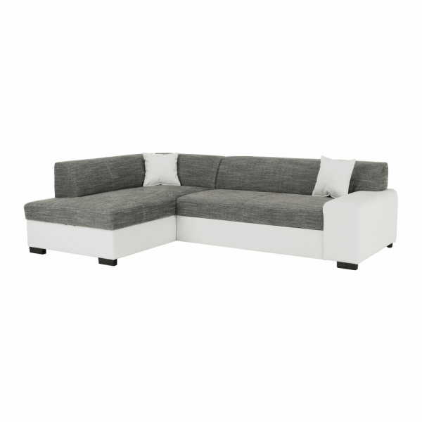 Colţar, albă/gri, stânga, MINERVA