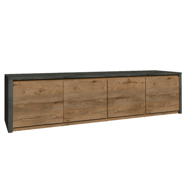 Comodă, stejar lefkas închis/gri, MONTANA K4D