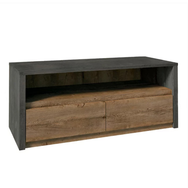 Comodă RTV 130, stejar lefkas/gri, MONTANA