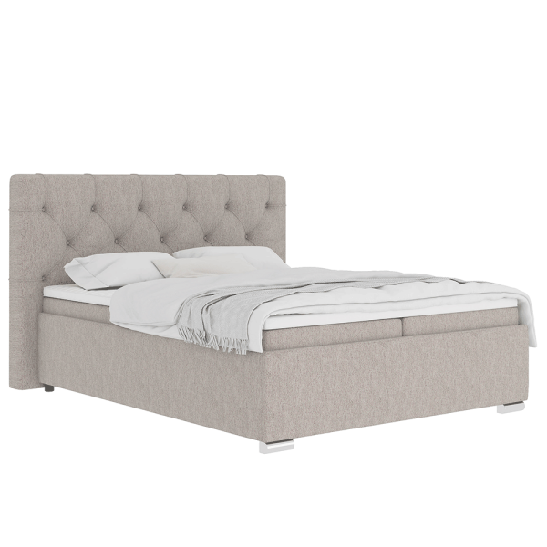 Pat boxspring 180x200, gri-maro, MORINA