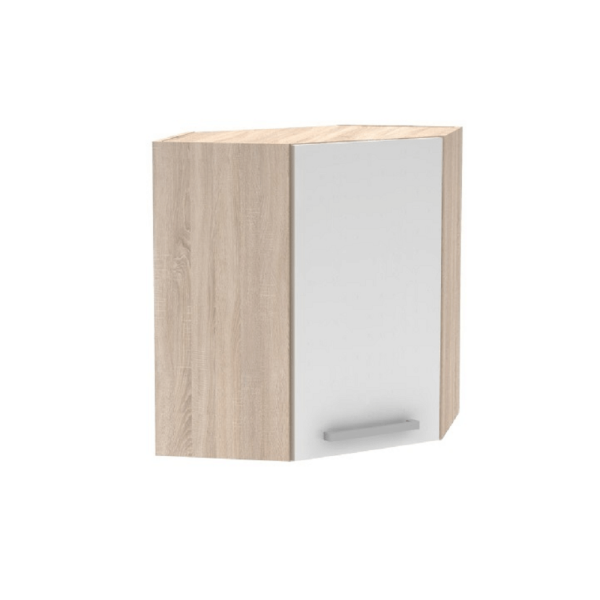 Cabinet superior batant cu sticlă 2DV, stejar sonoma, NOVA PLUS NOPL-016-OH