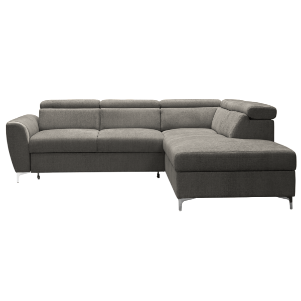 Canapea rabatabilă de colţ, maro, dreapta, PENNY ROH