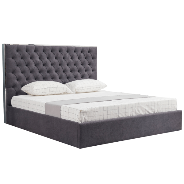 Pat, gri închis, 180x200, NADIA