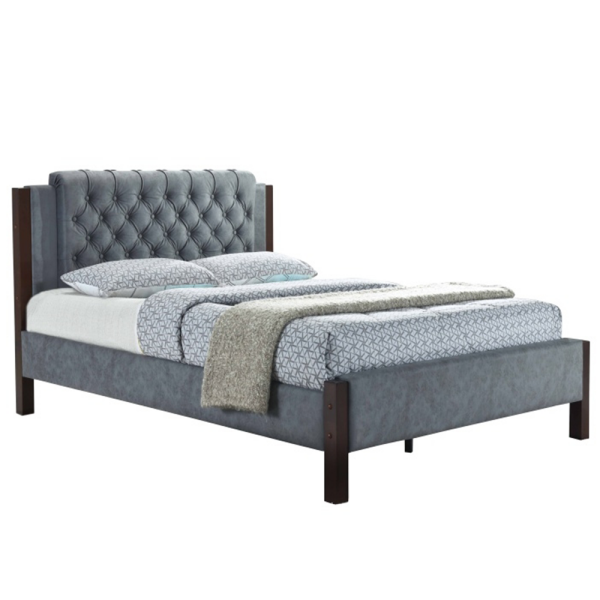 Pat, material textil gri, 160x200, KAROLA NEW