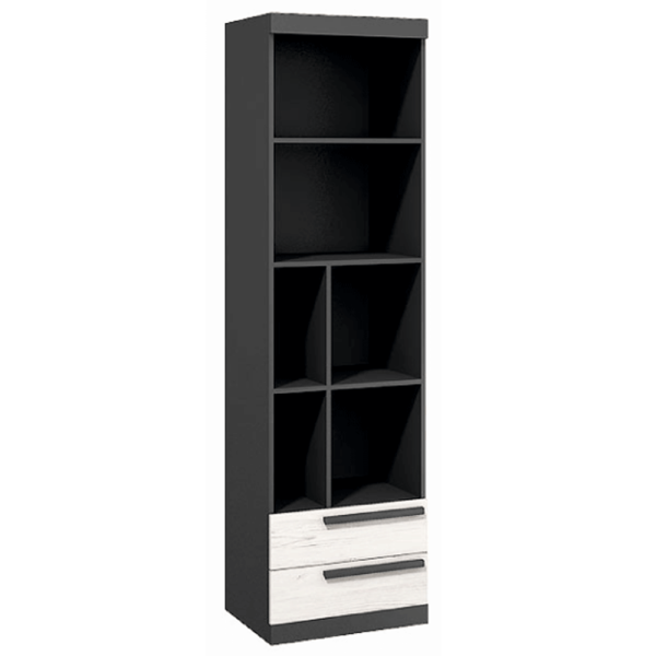 Etajeră, pin andersen/gri grafit, BEVERLY