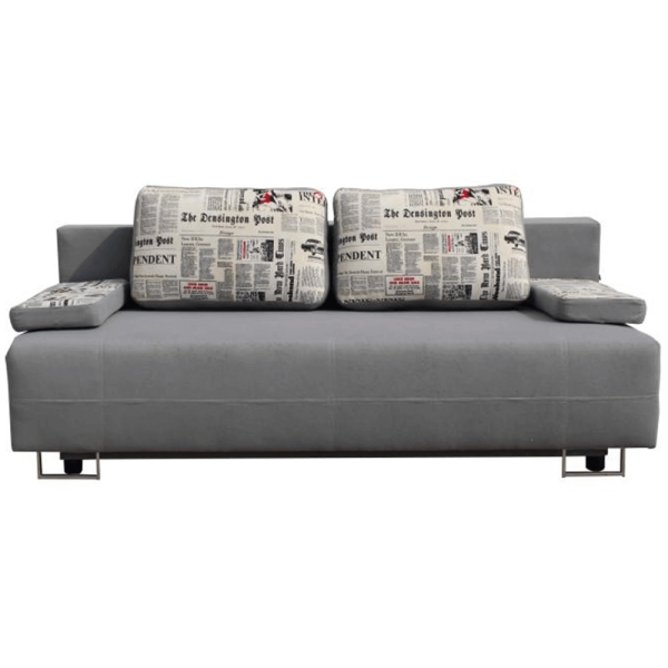 Colţar extensibil cu spaţiu de depozitare, gri/model, ELIZE