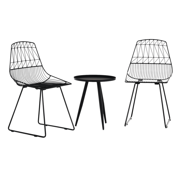 Set de grădină 1 + 2, negru, SAHIR