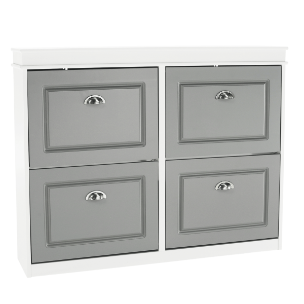 Pantofar, 4 compartimente, gri/alb, SEBER TYP 5