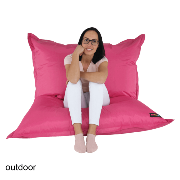 Fotoliu tip sac, material textil roz, GETAF