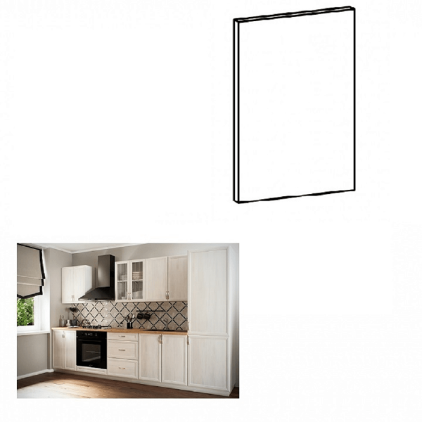 Uşă pentru maşina de spălat vase încorporată, 44,6x57, pin Andersen, SICILIA