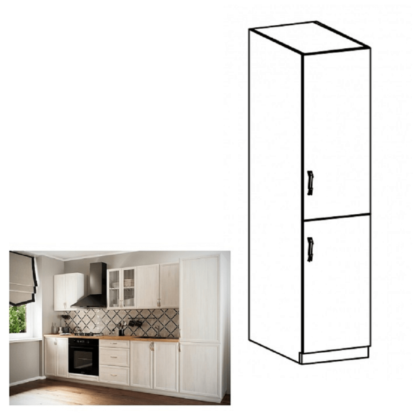 Dulap pentru produse alimentare D40SP, alb/pin Andersen, dreapta, SICILIA