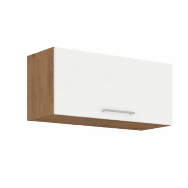 Cabinet superior, stejar Lancelot/alb extra lucios HG, VEGA 60 GU-36 1F