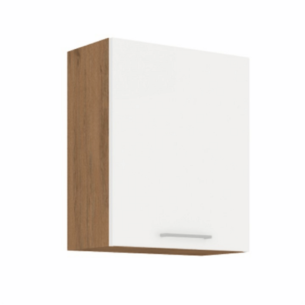 Cabinet superior, stejar Lancelot/alb extra lucios HG, VEGA 40 NAGU-36 1F