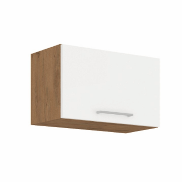 Cabinet superior, stejar Lancelot/alb extra lucios HG, VEGA 30 G-72 1F