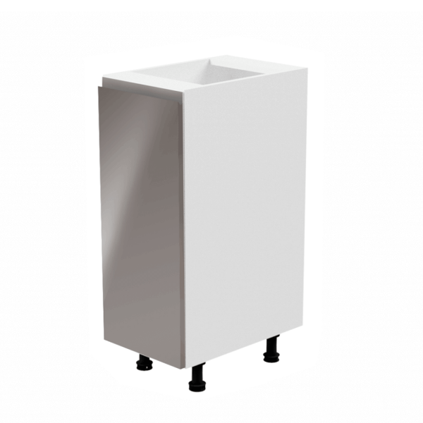 Dulap inferior, alb/gri extra lucios, stânga, AURORA D30