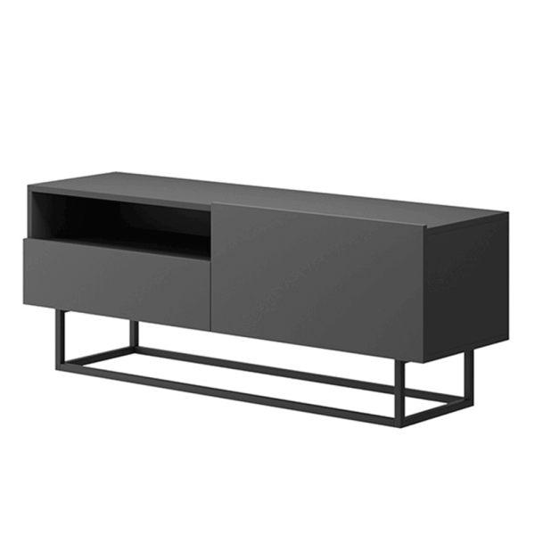 Comodă, stejar artisan/negru, SPRING EK120