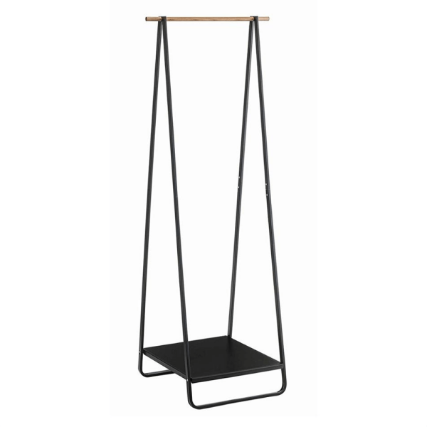 Cuier, cu raft, negru/natural, VALRAN