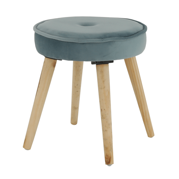Taburet, catifea Velvet gri albăstrui/pin, MERLE