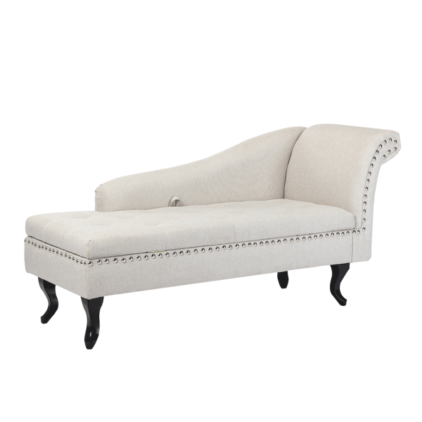 Şezlong, ţesătură maro-bej, TAMIA 2 NEW