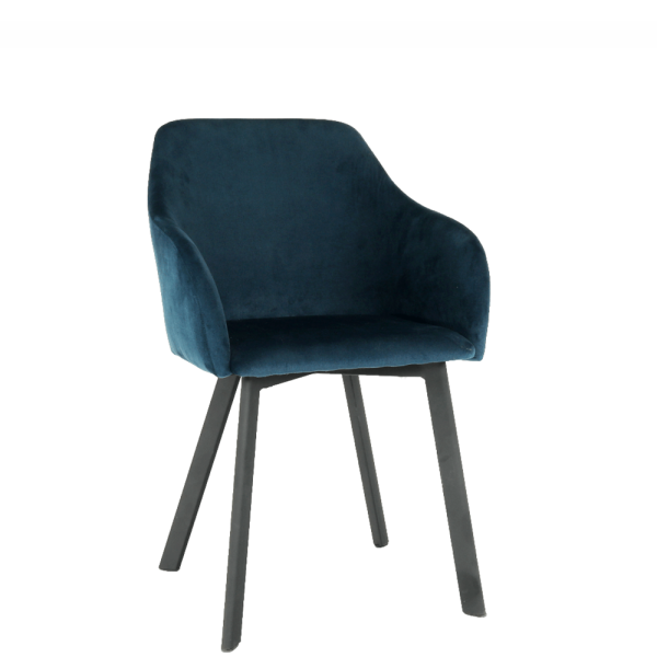 Scaun dining, albastru/negru, TANDEL