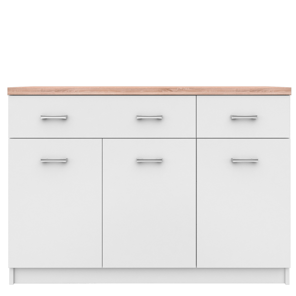 Comodă 3d2s, alb/stejar sonoma, TOPTY Typ 07