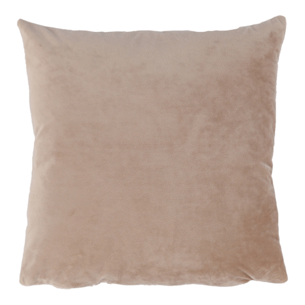 Pernă, ţesătură de catifea bej, 45x45, ALITA TYP 10