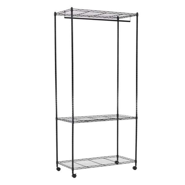 Cuier mobil, negru, VERDONE