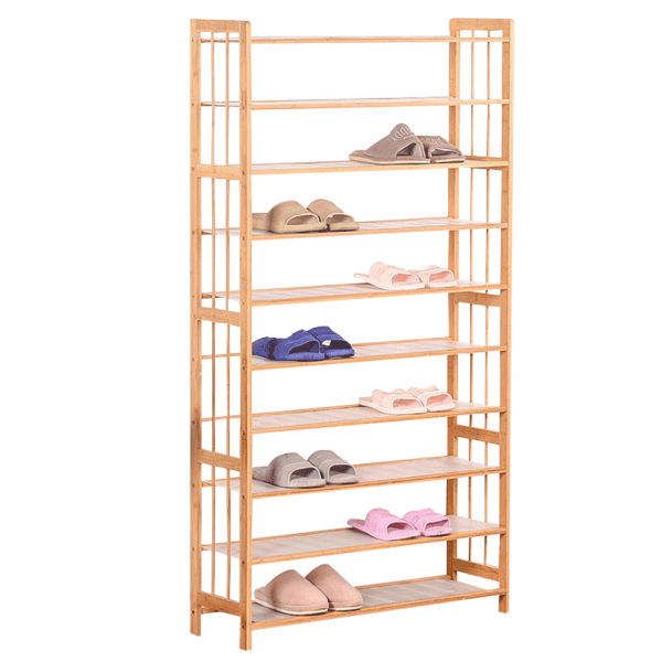 Cutie pentru pantofi, 10 poliţe, bambus, VERTO