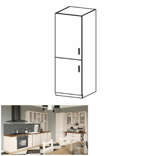 Dulap înalt, alb/pin nordic, stânga, ROYAL D60R